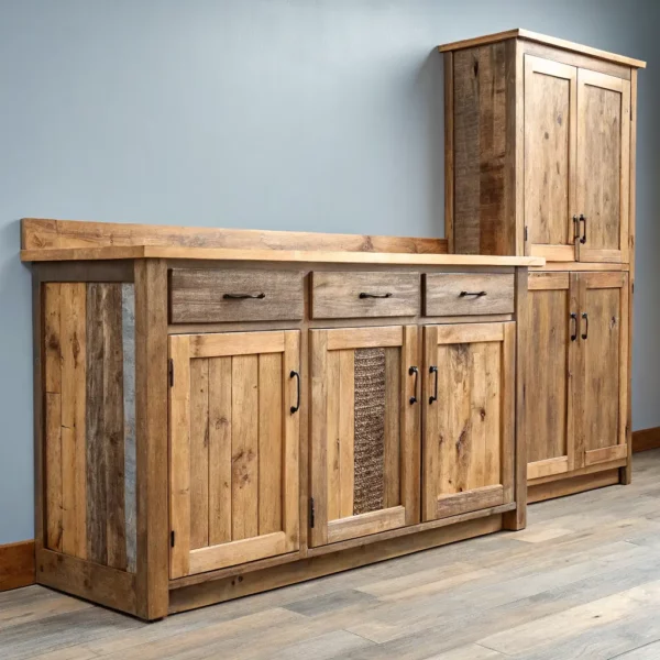 Rustic Oak Kitchen Cabinet