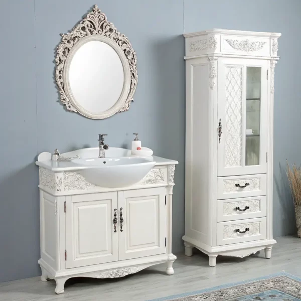 Classic White Bathroom Cabinet